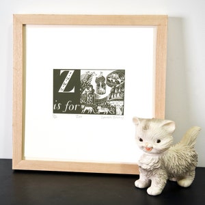 Z is for Zoo Alphabet Silkscreen Print image 2