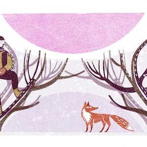 Winter Prune - Digital Woodcut Print