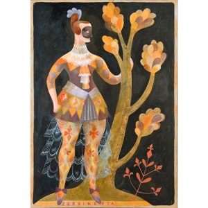 Zerbinetta Commedia dell'arte Print image 1