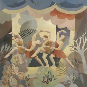 Ballerini - Stampa di un dipinto basato sull'opera The Cunning Little Vixen