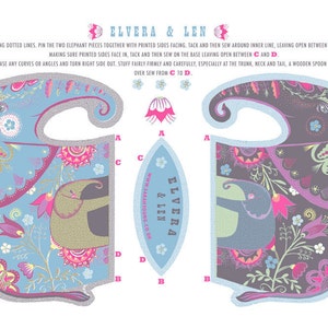 Elvera & Len Tea Towel / Cloth Kit A silkscreen design by Sarah Young image 1