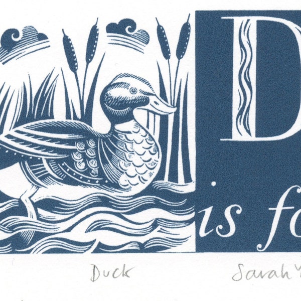 D is for Duck - Alphabet Silkscreen Print