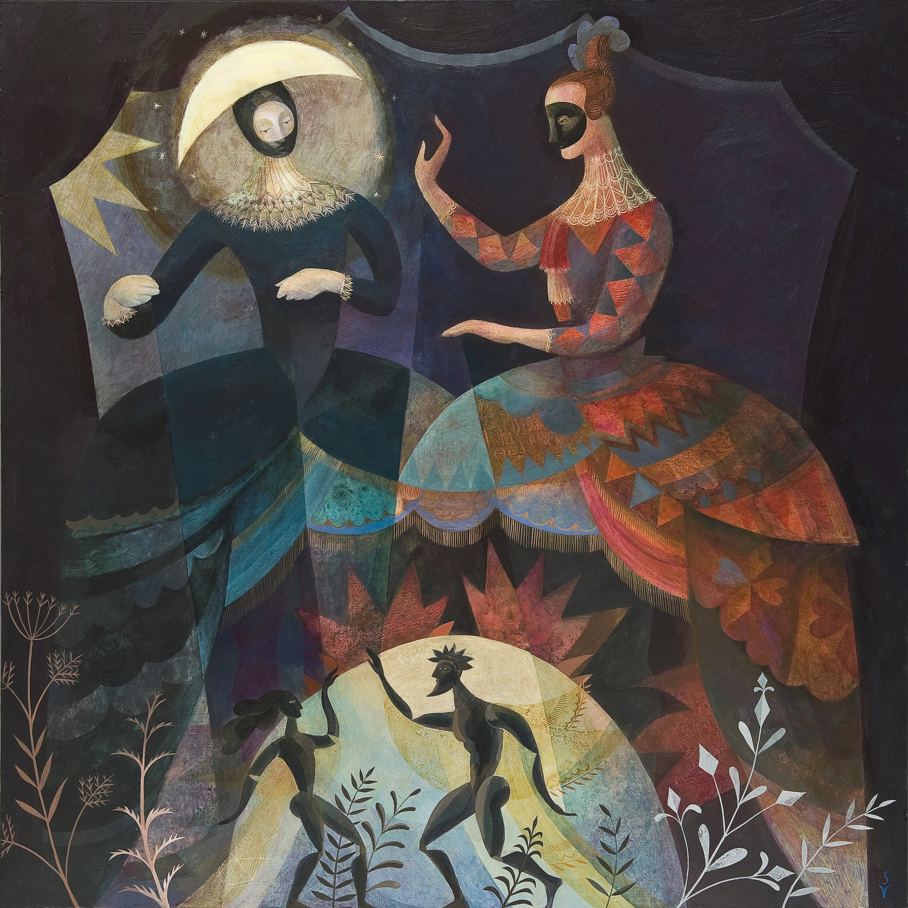 Puppeteers - Print of a painting