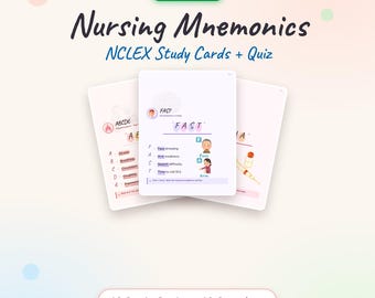 看護学の記憶術学習ガイド：NCLEX対策カード＋練習問題（デジタルダウンロード版）