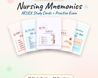 看護の記憶術バンドル：記憶術25個とNCLEX形式の練習問題50問