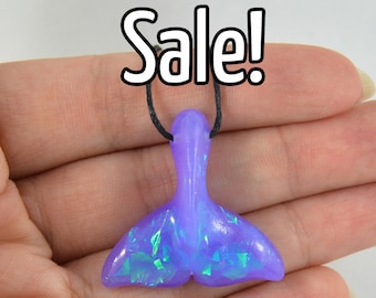 SALE - Discounted "Seconds" - Faux Opal Fluke Necklace - In Stock and Ready to Ship