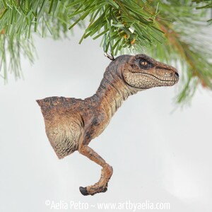 Velociraptor Dinosaur Necklace or Ornament - Dinosaur Head Necklace - IN STOCK and Ready to Ship