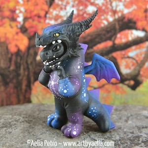 Dress-Up Costume Dragon Sculpture Resin Figurine - Galaxy Dragon - IN STOCK and Ready to Ship