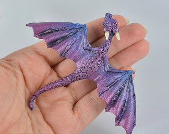 Dragon Hair Clip Purple Aurora Borealis - IN STOCK and Ready to Ship
