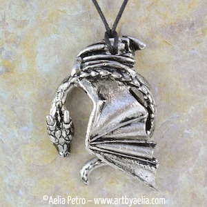 Pewter Dragon Necklace - IN STOCK and Ready to Ship