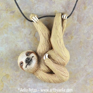 Three-Toed Sloth Necklace - Great Gift for Animal Lovers - IN STOCK and Ready to Ship
