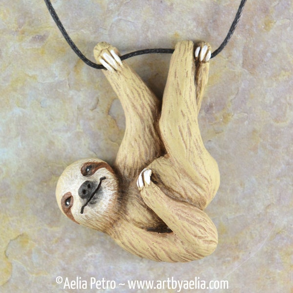 Three-Toed Sloth Necklace - PRE-ORDER Shipping in 2-4 Weeks