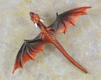 Realistic Dragon Hair Clip - Burning Ember Dragon - PRE ORDER Shipping in 2-4 Weeks