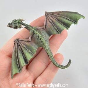 Dragon Barrette - Earth Elemental Dragon - IN STOCK and Ready to Ship