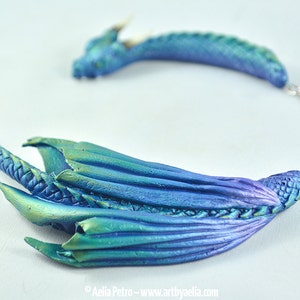 Dragon Draper Necklace Aurora Borealis Dragon IN STOCK and Ready to Ship image 3