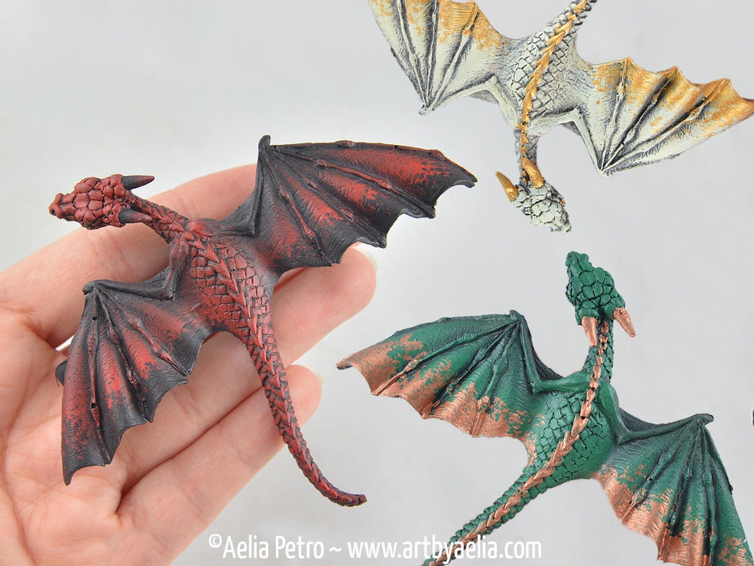 COMBO - Drogon, Rhaegal and Viserion Hair Clips or Brooches - Custom Made PRE-ORDER