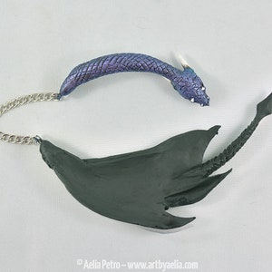 Dragon Draper Necklace Aurora Borealis Dragon IN STOCK and Ready to Ship image 4