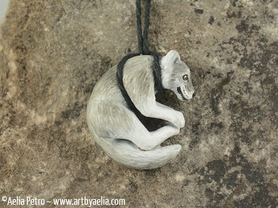 Grey Wolf Necklace - PRE ORDER Shipping in 2-6 Weeks
