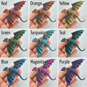 Custom Made Realistic Baby Dragon Hair Clip in Your Choice of Colour PRE-ORDER image 3