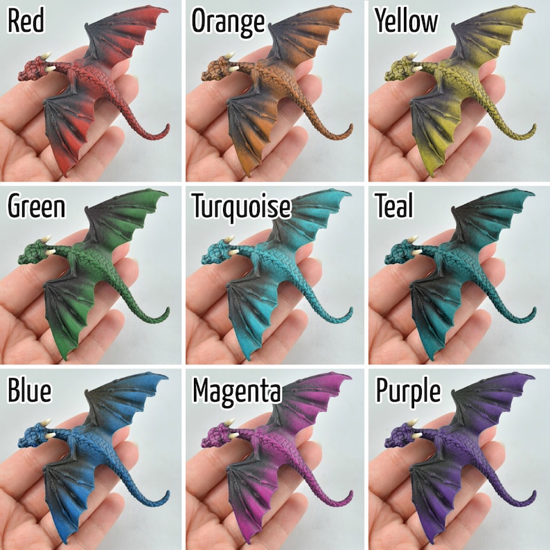 Custom Made Realistic Baby Dragon Hair Clip in Your Choice of Colour PRE-ORDER image 3