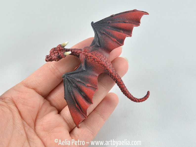 Custom Made Realistic Baby Dragon Hair Clip in Your Choice of Colour PRE-ORDER image 2