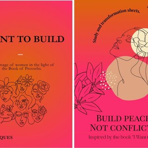 Bible Study Worksheets for Christian Women | Building Peace Instead of Conflict | Christian Personal Growth | Printable PDF Download
