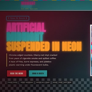 Retro Restaurant Website Template: Immersive, Responsive Design (HTML, CSS, JS)