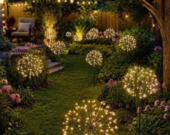Solar Garden Burst Lights – Outdoor LED Dandelion Stake Lights for Lawn & Patio