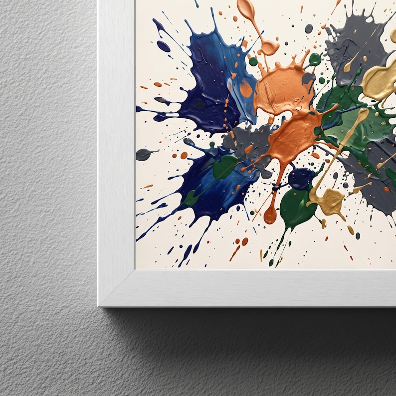 Abstract Custom Shapes Colorful Abstract Shapes Canvas, Inspirational Quote Wall Art, Modern ...