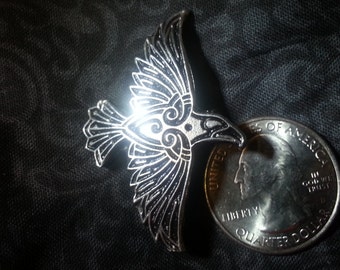 Viking Raven In Flight A pewter pin