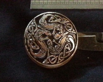 Pewter Scissor Keeper With Celtic Otters