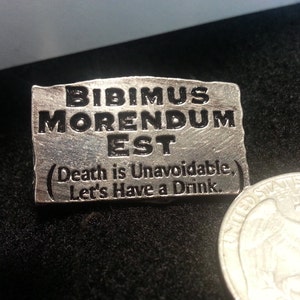 Signs Of The Thymes.A Pewter Button With Funny Sayings.