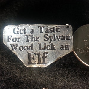 Signs Of The Thymes, A Pewter Button With Funny Sayings