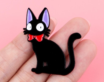 Schwarze Katze Emaille Pin, süße Katzen Brosche, Rote Schleife Kitty Abzeichen, Anime Style Rucksack Pin, Haustier Liebhaber Anstecknadel