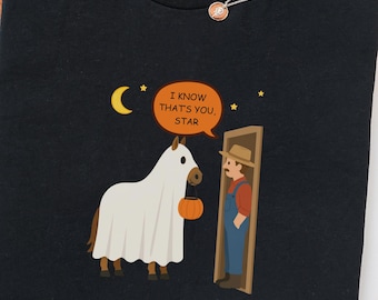 Camiseta de Halloween con diseño de caballo fantasma / Disfraz espeluznante