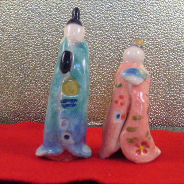 Ceramic Ohina-sama (Hinamatsuri) Dolls, girls day , hand made , ceramic, clay work,  hand paint , gift ,japanese  doll