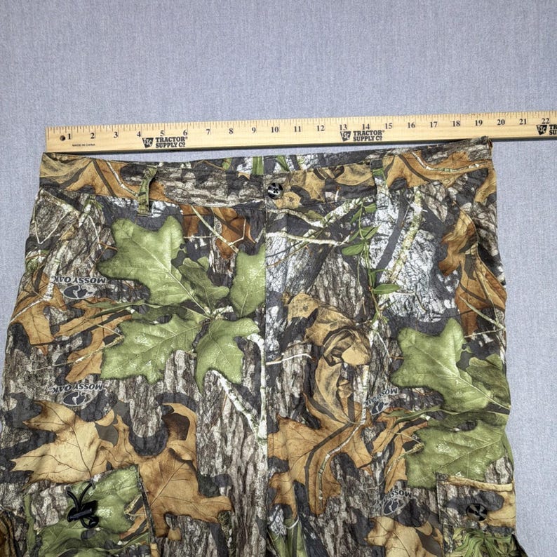 Mens Ol' Tom Mossy Oak Obsession Turkey Hunting Cargo Camo Pants L 38x30 image 9
