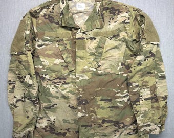 US Army OCP Combat Uniform Coat Jacket Top Large Long Multicam Camo
