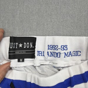 Vintage Y2K Just Don Orlando Magic NBA 1992 - 1993 Mesh Shorts Black Blue Medium image 3