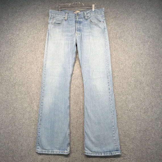 Vintage Levis Jeans Mens 36x34 Blue 512 Bootcut Baggy Faded Whisker Y2K