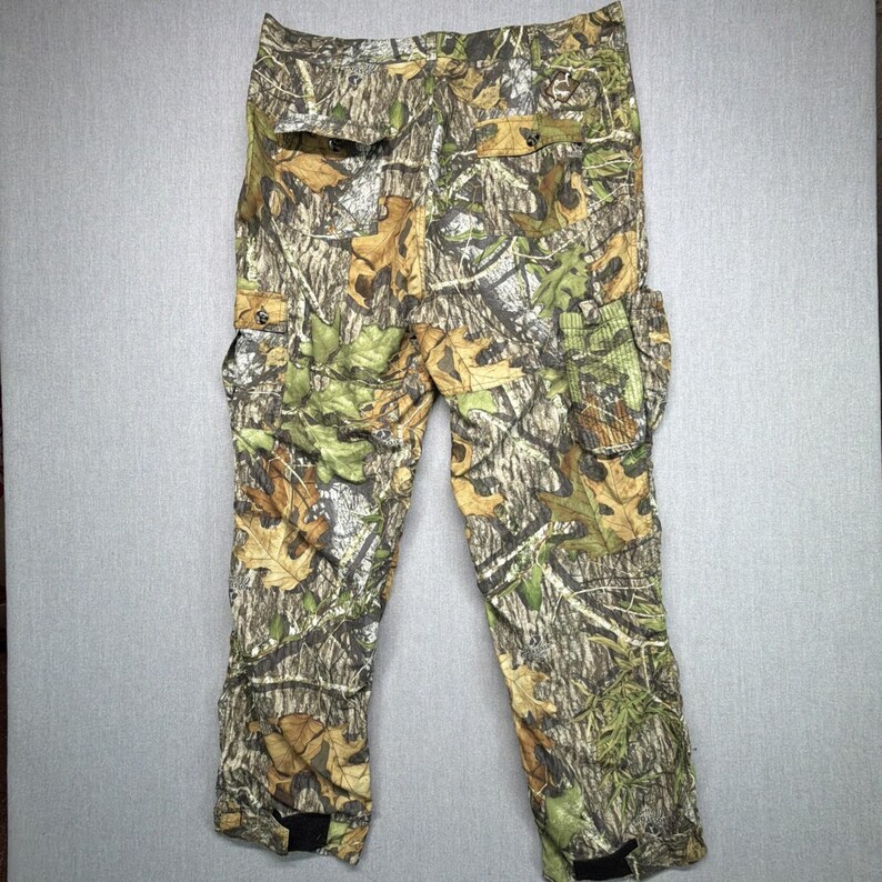 Mens Ol' Tom Mossy Oak Obsession Turkey Hunting Cargo Camo Pants L 38x30 image 4