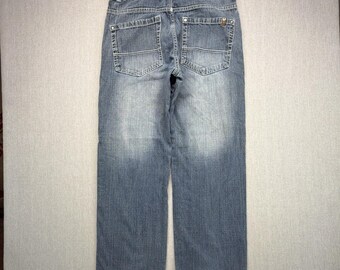 Southpole Baggy Jeans Size 36 Faded Denim Brown Tab Fits 34x30 Y2K