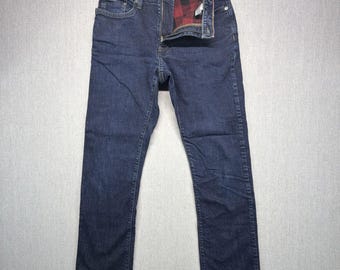 Eddie Bauer jeans heren 30 x 31 (past 30 x 29) rechte pijpen flanel gevoerd
