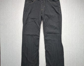 James Perse Jeans Mens 32 Black Regular Straight 5-Pocket 33x32 MISSING BUTTON