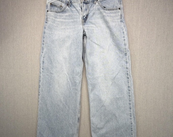Levi's Premium Low Loose Jeans Damen 29 Light Wash Distressed Weites Bein Baggy