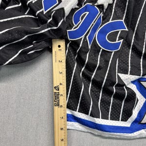 Vintage Y2K Just Don Orlando Magic NBA 1992 - 1993 Mesh Shorts Black Blue Medium image 6