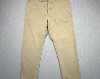 Todd Snyder Mens Jeans 32x28 Beige Japanese Selvedge MISSING BUTTON