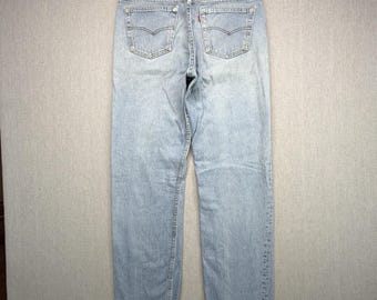 Vintage Levi's 501 Jeans Made in USA 34x32 (Fits 32x30) Blue Straight STAINS