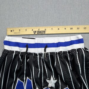 Vintage Y2K Just Don Orlando Magic NBA 1992 - 1993 Mesh Shorts Black Blue Medium image 8