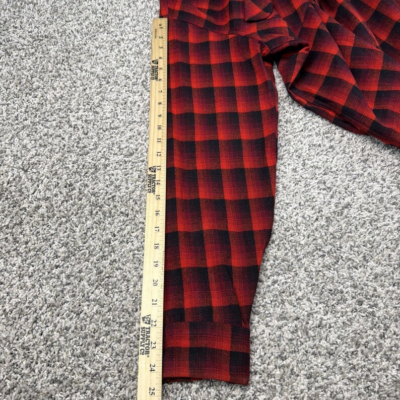 Vintage 70s Pendleton USA Shadow Plaid Wool Board Shirt Flannel M / L image 9